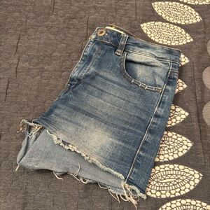 Distressed Denim Shorts